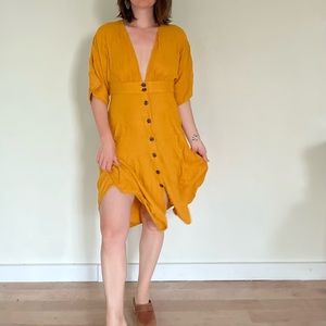 Mustard yellow dress